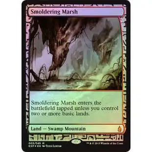 MtG Trading Card Game Battle for Zendikar Rare Smoldering Marsh [Zendikar Expedition]