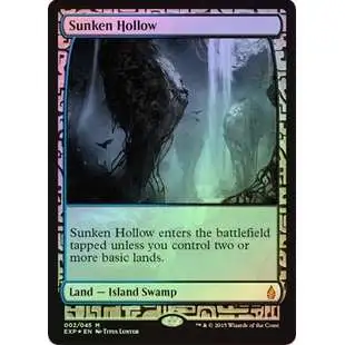 MtG Trading Card Game Battle for Zendikar Rare Sunken Hollow [Zendikar Expedition]