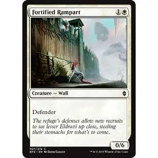 MtG Trading Card Game Battle for Zendikar Common Fortified Rampart #27