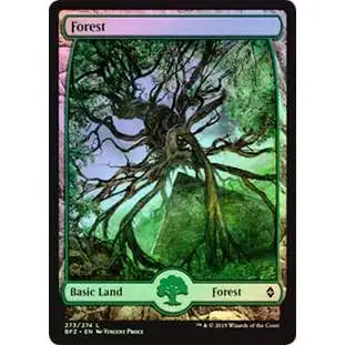 MtG Trading Card Game Battle for Zendikar Land Forest #273 [Full-Art Foil]