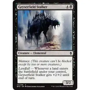 MtG Trading Card Game Battle for Zendikar Common Foil Geyserfield Stalker #111