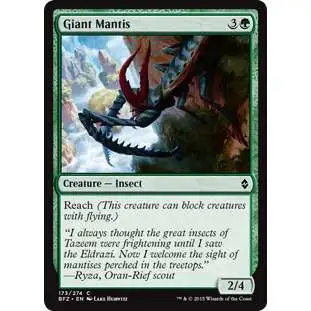 MtG Trading Card Game Battle for Zendikar Common Giant Mantis #173