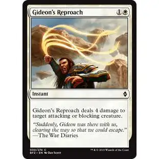 MtG Trading Card Game Battle for Zendikar Common Gideon's Reproach #30