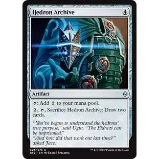 MtG Trading Card Game Battle for Zendikar Uncommon Foil Hedron Archive #223