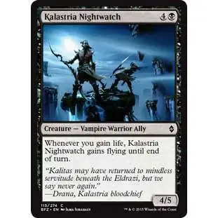 MtG Trading Card Game Battle for Zendikar Common Kalastria Nightwatch #115
