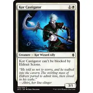 MtG Trading Card Game Battle for Zendikar Common Kor Castigator #35