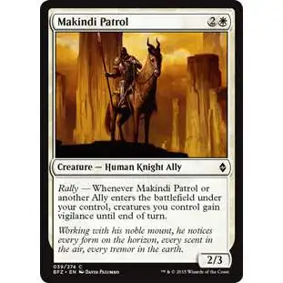 MtG Trading Card Game Battle for Zendikar Common Foil Makindi Patrol #39