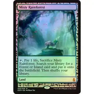 MtG Trading Card Game Battle for Zendikar Rare Misty Rainforest [Zendikar Expedition]