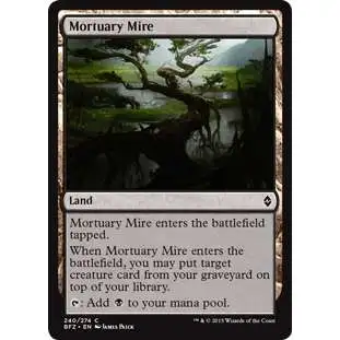 MtG Trading Card Game Battle for Zendikar Common Mortuary Mire #240