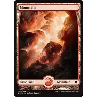 MtG Trading Card Game Battle for Zendikar Land Mountain #265 [Full-Art, Foil]
