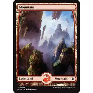 MtG Trading Card Game Battle for Zendikar Land Mountain #266 [Full-Art, Foil]