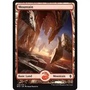 MtG Trading Card Game Battle for Zendikar Land Mountain #268 [Full-Art, Foil]