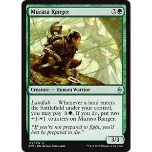 MtG Trading Card Game Battle for Zendikar Uncommon Murasa Ranger #178