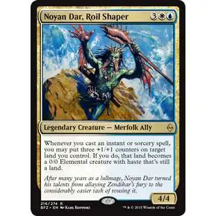 MtG Trading Card Game Battle for Zendikar Rare Noyan Dar, Roil Shaper #216