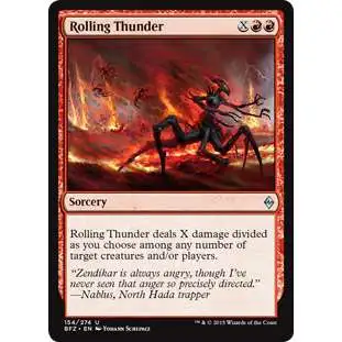 MtG Trading Card Game Battle for Zendikar Uncommon Rolling Thunder #154