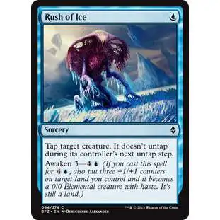 MtG Trading Card Game Battle for Zendikar Common Foil Rush of Ice #84