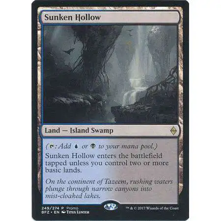 MtG Trading Card Game Battle for Zendikar Rare Sunken Hollow #249 [Standard Showdown Promo]