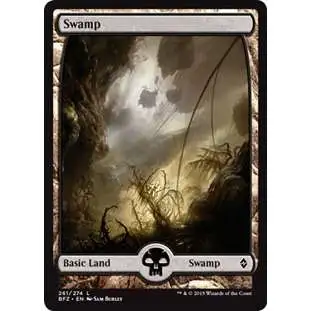 MtG Trading Card Game Battle for Zendikar Land Swamp #261 [Full-Art, Foil]