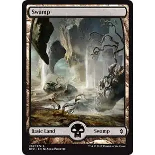 MtG Trading Card Game Battle for Zendikar Land Swamp #262 [Full-Art, Foil]