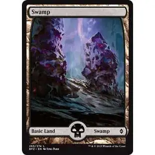 MtG Trading Card Game Battle for Zendikar Land Swamp #263 [Full-Art, Foil]
