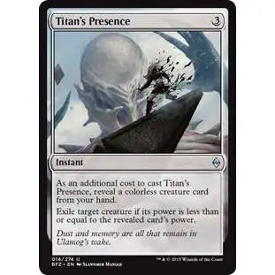 MtG Trading Card Game Battle for Zendikar Uncommon Titan's Presence #14