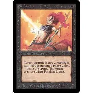 MtG Beta Common Paralyze [Moderately Played]