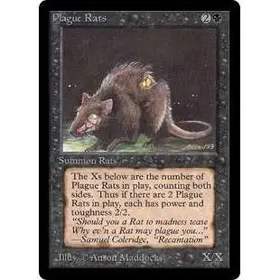 MtG Beta Common Plague Rats [Lightly Played]