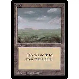 MtG Beta Land Plains (C) [Heavily Played]