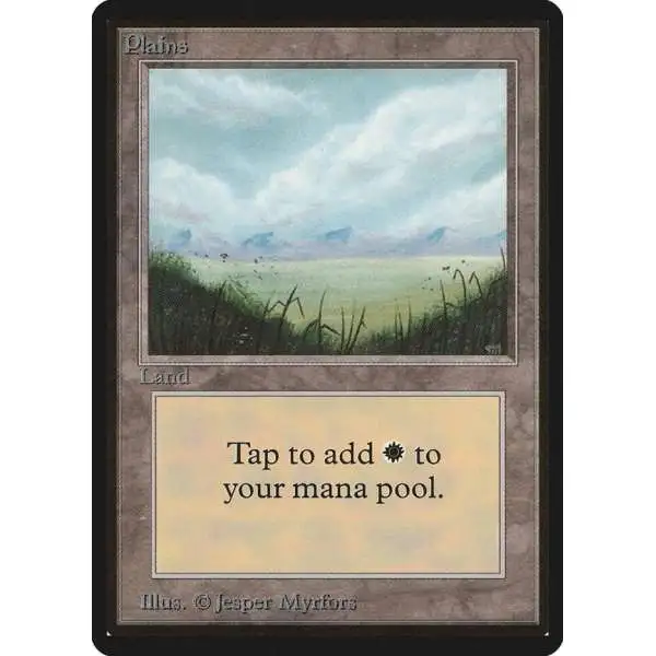 MtG Beta Land Plains (A) [Heavily Played]