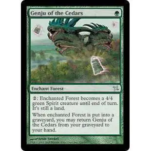 MtG Trading Card Game Betrayers of Kamigawa Uncommon Genju of the Cedars #126 [Lightly Played Foil] [Lightly Played]