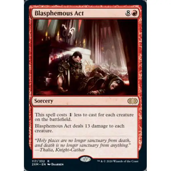 MtG Double Masters Rare Foil Blasphemous Act #117