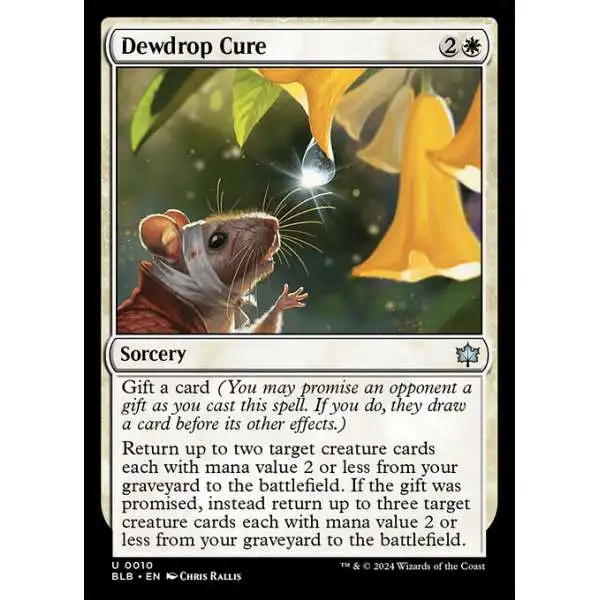 MtG Bloomburrow Uncommon Dewdrop Cure #10