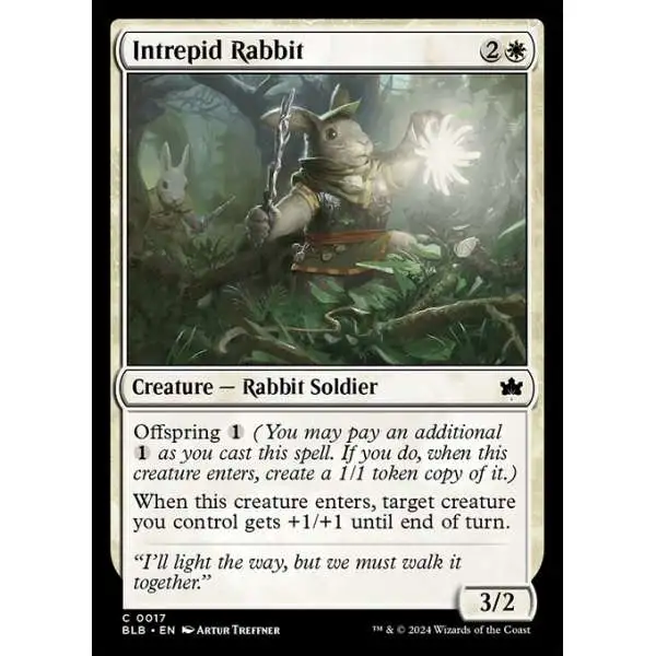 MtG Bloomburrow Common Intrepid Rabbit #17
