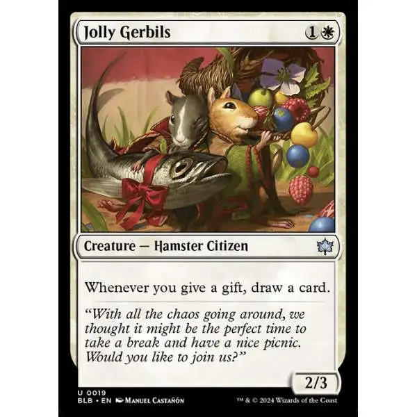 MtG Bloomburrow Uncommon Jolly Gerbils #19