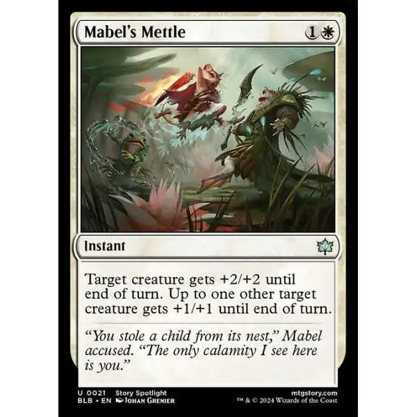 MtG Bloomburrow Uncommon Mabel's Mettle #21