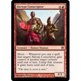 MtG Trading Card Game Born of the Gods Uncommon Akroan Conscriptor #87