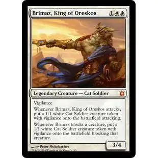MtG Trading Card Game Born of the Gods Mythic Rare Foil Brimaz, King of Oreskos #5