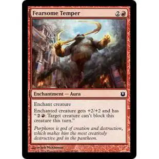 MtG Trading Card Game Born of the Gods Common Fearsome Temper #95