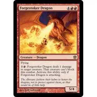 MtG Trading Card Game Born of the Gods Rare Forgestoker Dragon #98