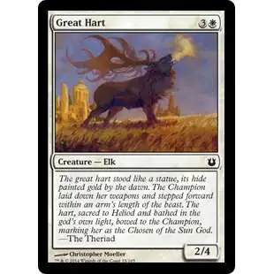 MtG Trading Card Game Born of the Gods Common Foil Great Hart #15