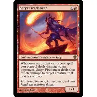 MtG Trading Card Game Born of the Gods Rare Satyr Firedancer #108