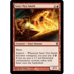 MtG Trading Card Game Born of the Gods Uncommon Satyr Nyx-Smith #109