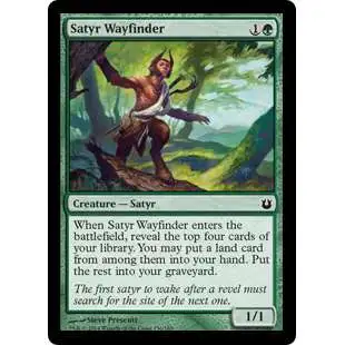 MtG Trading Card Game Born of the Gods Common Foil Satyr Wayfinder #136