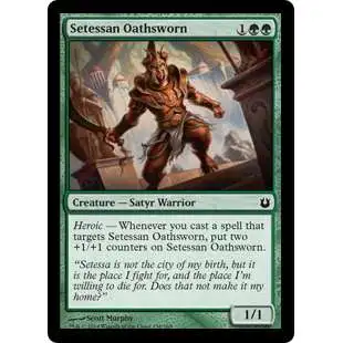 MtG Trading Card Game Born of the Gods Common Foil Setessan Oathsworn #138