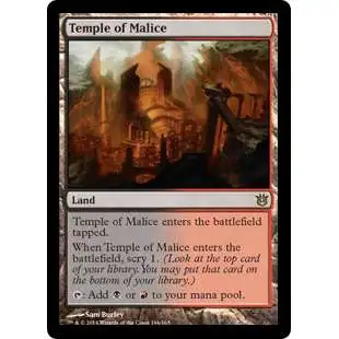 MtG Trading Card Game Born of the Gods Rare Temple of Malice #164