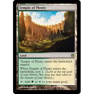 MtG Trading Card Game Born of the Gods Rare Foil Temple of Plenty #165