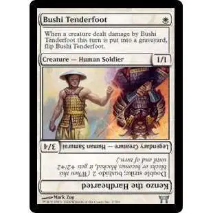 MtG Champions of Kamigawa Uncommon Bushi Tenderfoot // Kenzo the Hardhearted #2