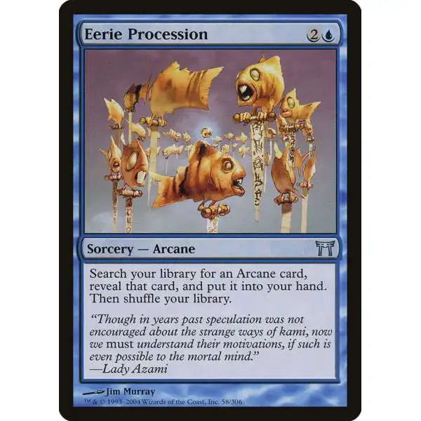 MtG Champions of Kamigawa Uncommon FOIL Eerie Procession #58 [Lightly Played]