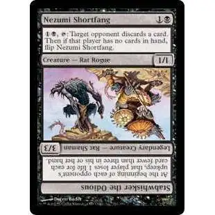 MtG Champions of Kamigawa Rare Nezumi Shortfang // Stabwhisker the Odious #131
