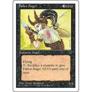 MtG Chronicles Uncommon Fallen Angel [Italian, Signed]